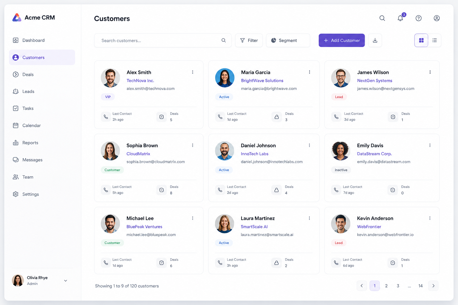 CRM & ERP Systems Preview UI